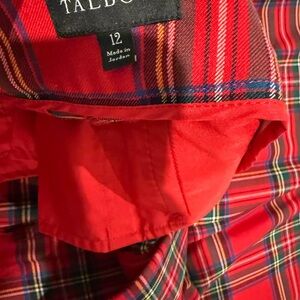 Talbots Red Plaid Pants size 12